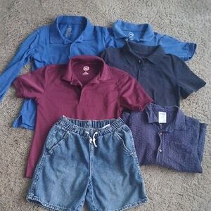 A Lot Of Polo Shirts For School For Boy Sz S(6-7)